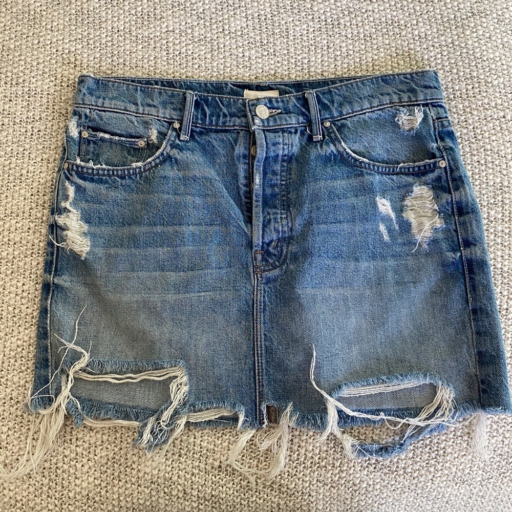 MOTHER Denim Mini Skirt